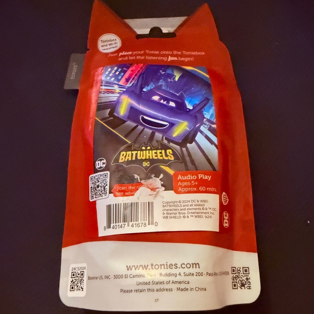 Tonies Batwheels Audio Character Kids OS Purple New Bam Batmobile‎ DC Toniebox - Picture 3 of 3